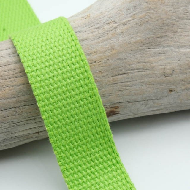 25mm Anise Green Cotton Webbing - Maison Klem